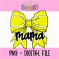 Tennis Mama Bow - Tennis Bow PNG - Bow Design Sublimation - Digital Download