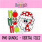 Ho Ho Ho Red PNG - Christmas - Sublimation - Digital Download