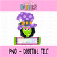 Witch Face Box PNG - Halloween Sublimation - Digital Download
