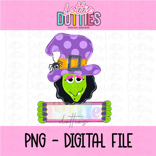 Witch Face Box PNG - Halloween Sublimation - Digital Download