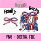 Spartans PNG - Red White and Blue Bow Design Sublimation design -   Digital Download