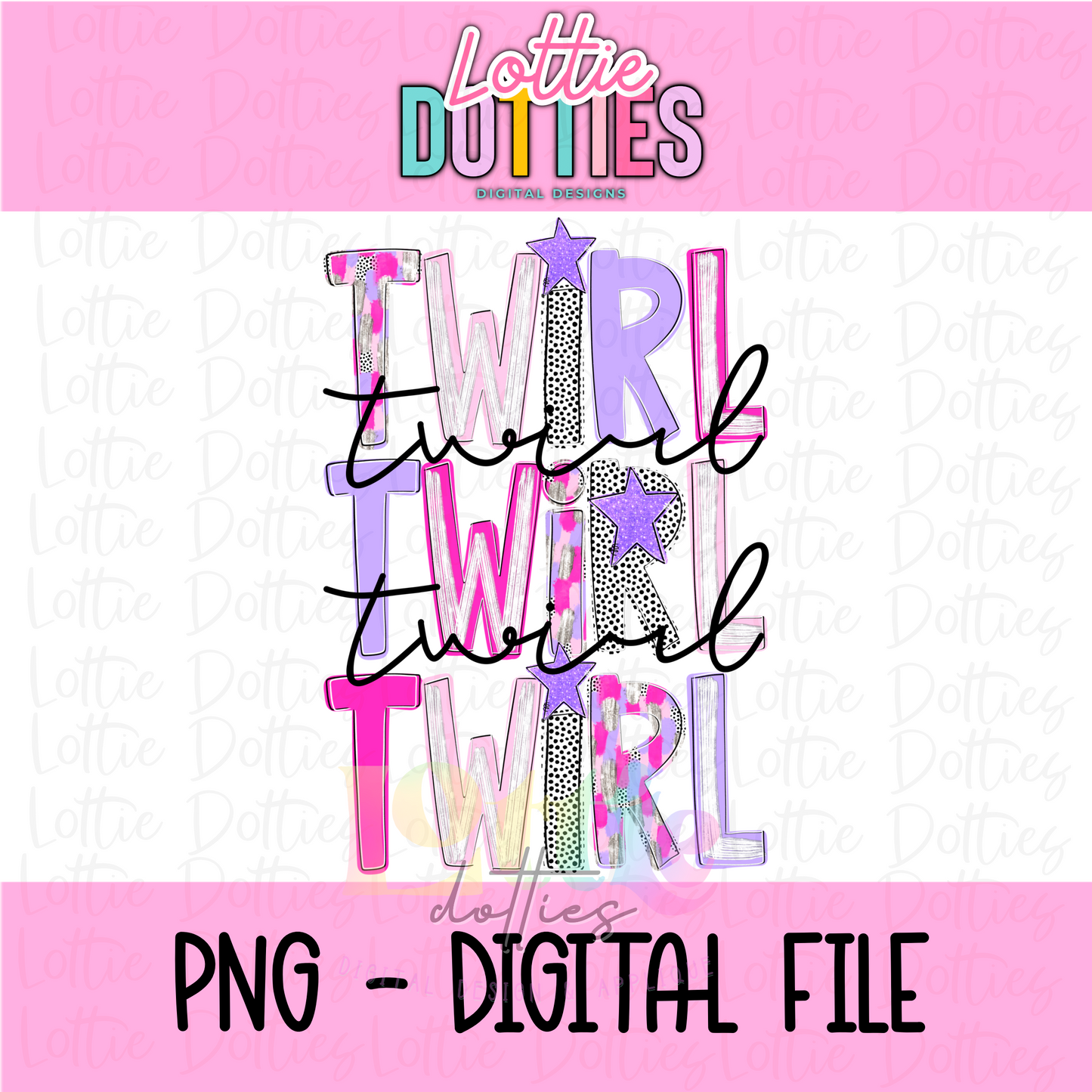 Twirl Stacked Png - Twirl Design - Instant Download - Digital Download