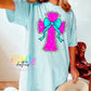 Cross PNG - Pink Cross Blue Bow Sublimation - Digital Download