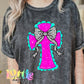 Cross PNG -  Pink Cross Dottie Bow Sublimation - Digital Download