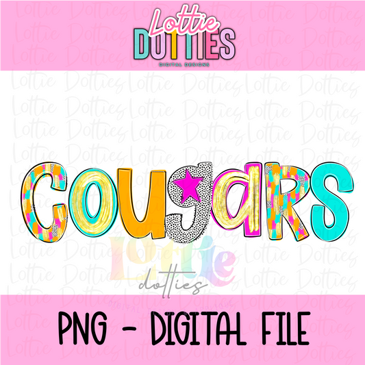 Cougars Mascot PNG - Poppy Mascot Designs - Digital Download