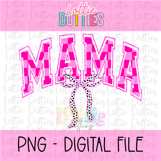 Mama Checkered PNG - Mama Pink Checkered - Sublimation - Digital Download