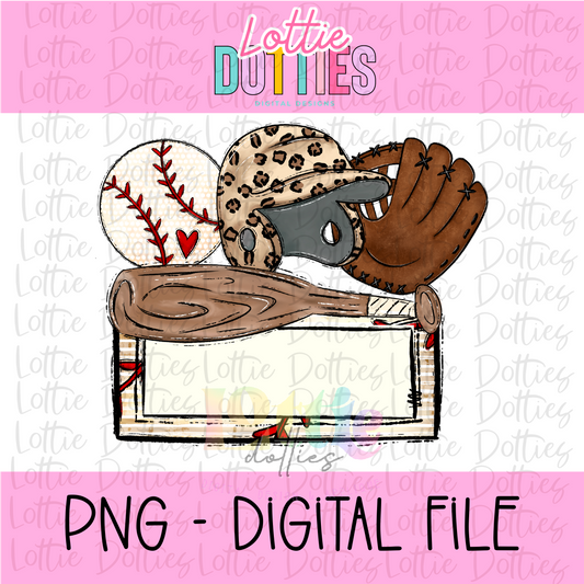 Baseball Name Plate - Leopard - PNG - Design Sublimation - Digital Download