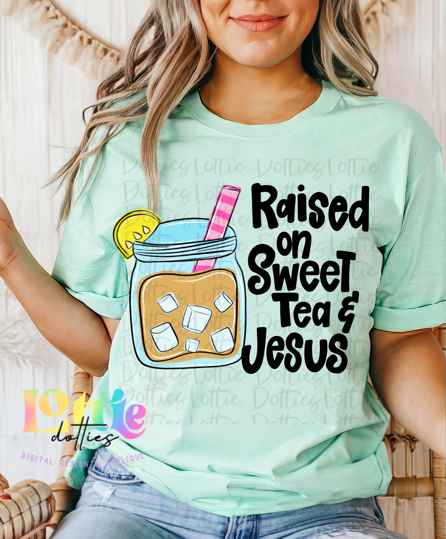 Raised on Sweet Tea & Jesus PNG - Sublimation - Digital Download