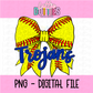 Trojans PNG - Trojans Softball bow Royal design - Digital Download