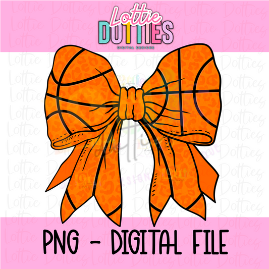 Basketball Bow - PNG - Bow Design Sublimation - Digital Download