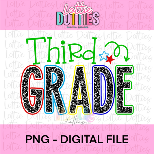 Third Grade PNG - Back To School Design - 3rd Grade