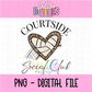 Court side Volleyball Social Club Heart PNG - Volleyball Designs - Digital Download