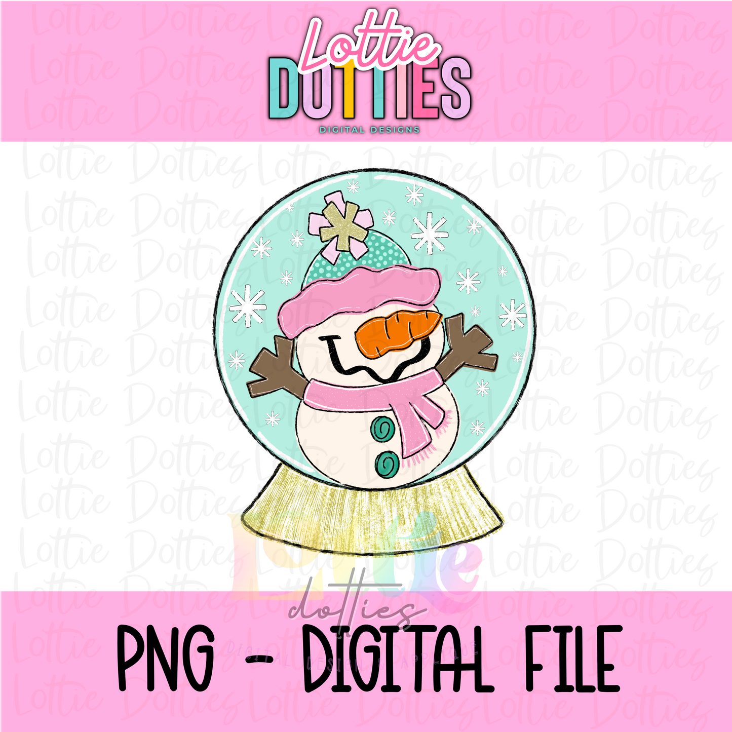 Snow Globe PNG - Christmas Snow Globe PNG - Sublimation