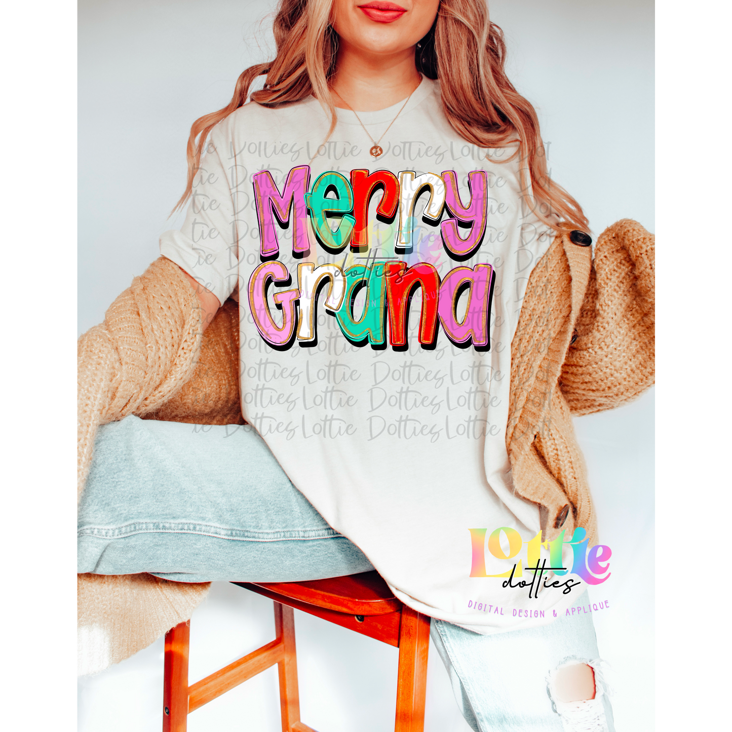 Merry Grana Whimsical Png - Christmas Sublimation Design- Digital Download