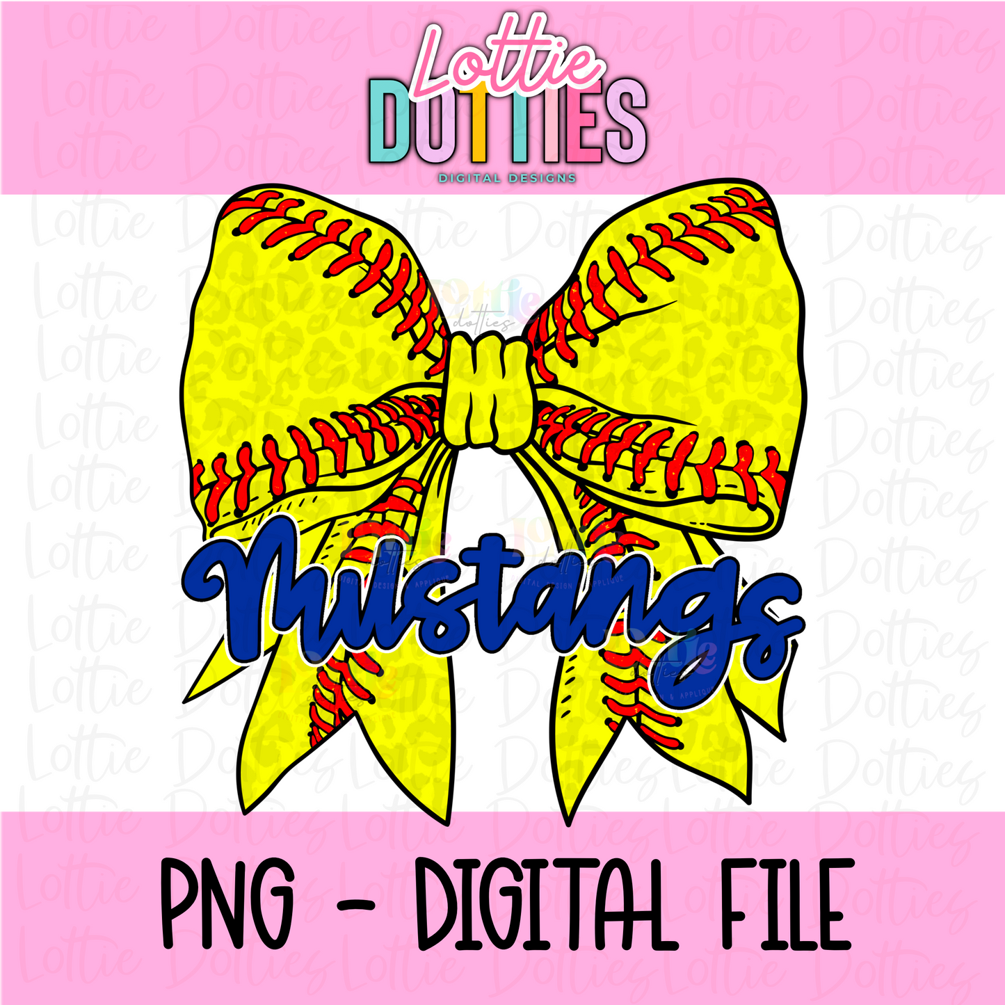 Mustangs PNG - Mustangs softball bow design - Digital Download