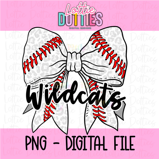 Wildcats PNG - Wildcats Baseball bow design - Digital Download