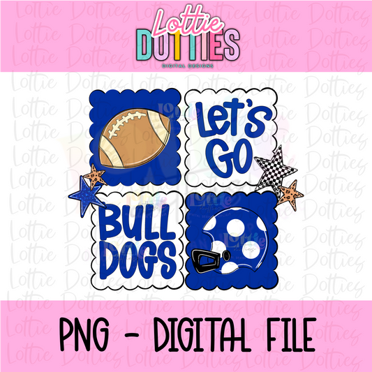 Let’s Go Bulldogs Png | Bulldogs design | Digital Download | Royal and White