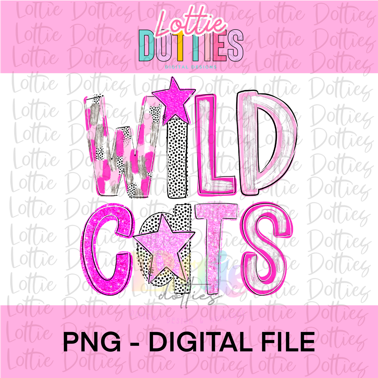 Wildcats Poppy - Pink Png - Wildcats Sublimation Design- Digital Download