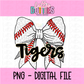 Tigers PNG - Tigers Baseball Black & Vegas Gold design - Digital Download
