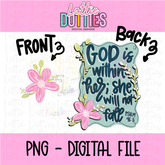 God is Within Her PNG - Inspirational & Religious Sublimation - Digital Download