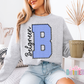 Blue and Black Gingham Lace Spirit Alphabet | Spirit Alpha Pack | Digital Download | PNG