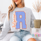 Blue and Orange Gingham Lace Spirit Alphabet | Spirit Alpha Pack | Digital Download | PNG