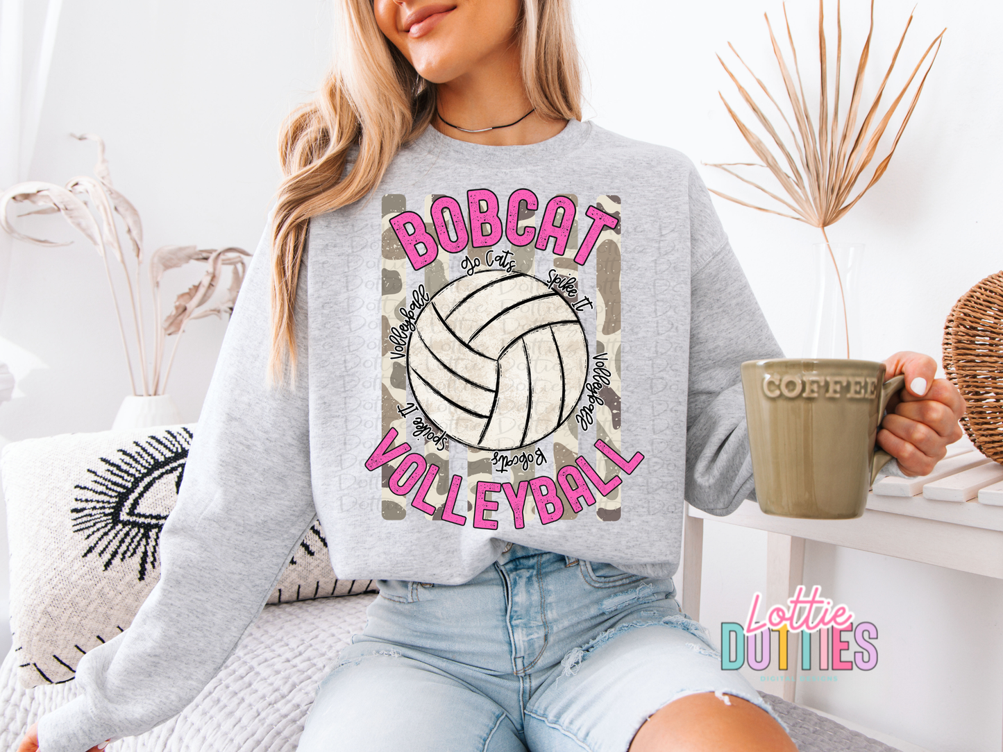 Volleyball PNG - Volleyball Design - Digital Download - Bobcat Volleyball