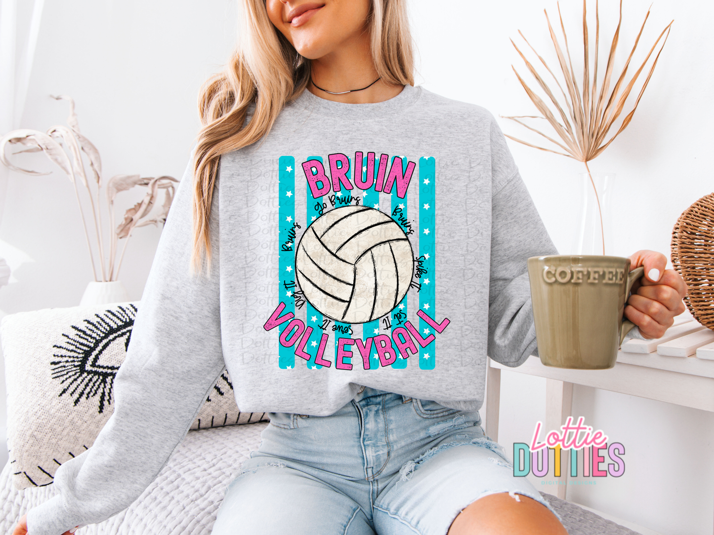 Volleyball PNG - Volleyball Design - Digital Download - Bruin Volleyball