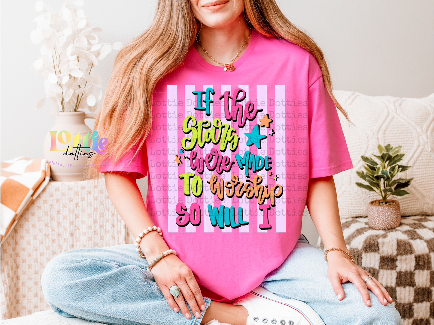If the Stars Were Made to Worship PNG | Christian Sublimation Design | Faith Graphic PNG | Worship Quote Digital Download