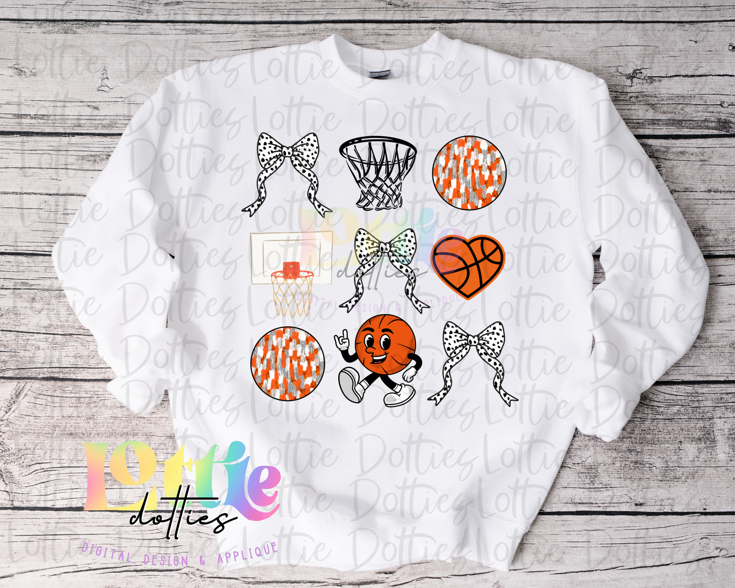 Hearts and Hoops - Basketball Png - Basketball Sublimation Design- Digital Download