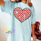 Mama Heart Red PNG - Mama Heart Red Checkered with Dots - Valentine's Day Sublimation - Valentines Design