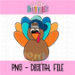 Turkey Boy Png - Turkey Design - Thanksgiving Design - Digital Download