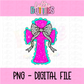 Cross PNG -  Pink Cross Dottie Bow Sublimation - Digital Download