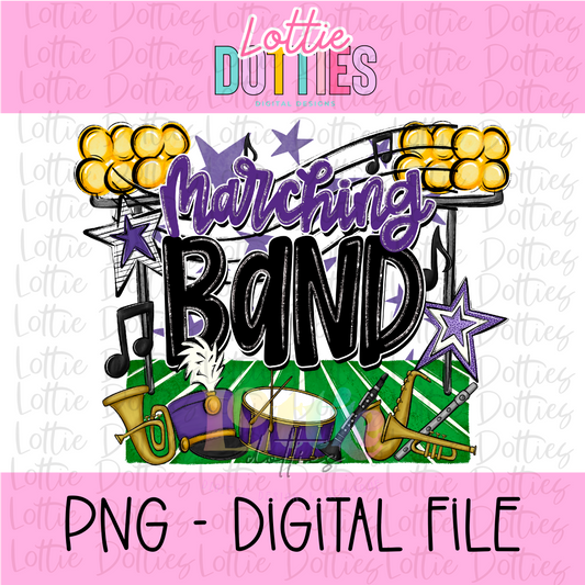 Marching Band PNG - Purple and Black Marching Band design - Digital Download