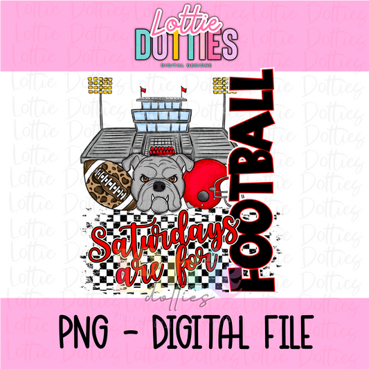 Red and Black Football PNG - Saturdays are for Football Designs - Digital Download