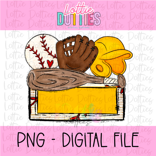 Baseball Name Plate - Gold - PNG - Design Sublimation - Digital Download