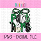 Panthers PNG - Panthers Green Black and White bow design - Digital Download - coquette desi