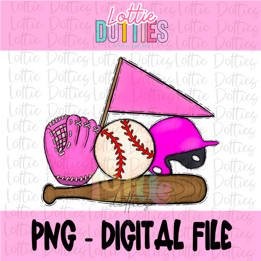 T-Ball Png - T-Ball Pink Sublimation File - Instant Download - Digital Download