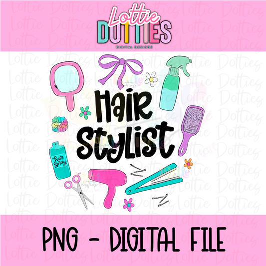 Hair Stylist - Hair Stylist PNG- Instant Download