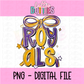 Royals PNG - Royals Purple and Gold bow design - Digital Download - coquette design