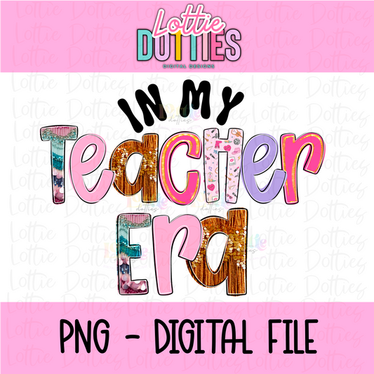 Teacher Era PNG - PNG Clipart - Instant Download -  School Teacher Designs