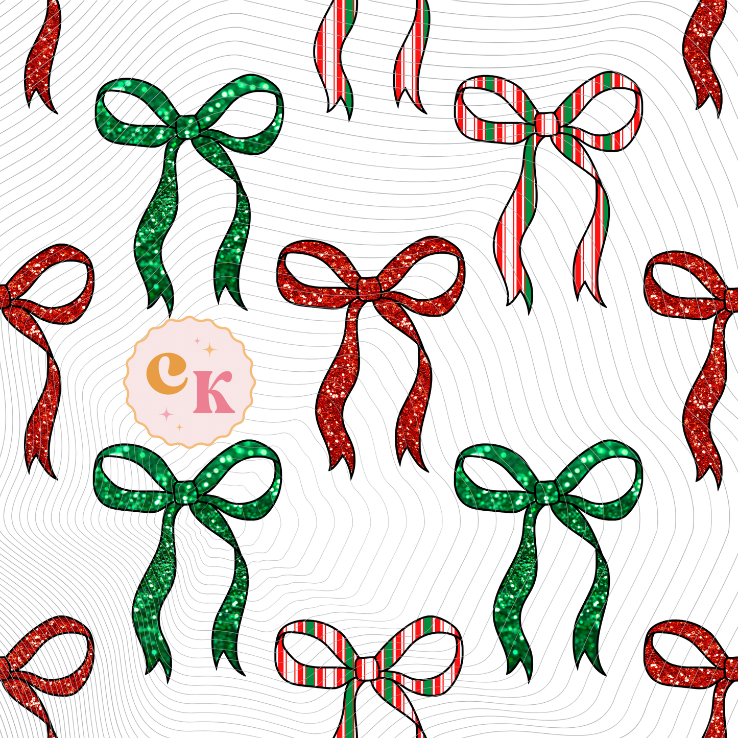 Christmas Bow Seamless | Christmas Bow Digital Paper Design | Christmas & Holiday | Digital Download | PNG