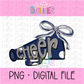 Cheer Megaphone PNG - Navy & Gray Sublimation design - Digital Download