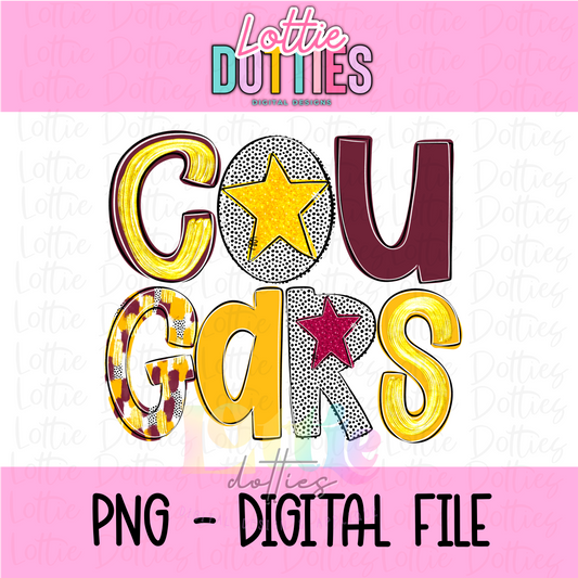 Cougars PNG - cougars PNG- Digital Download - Sublimation Design