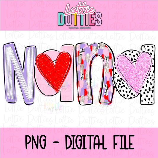 Nana PNG - Valentine's Day Sublimation - Valentines Design