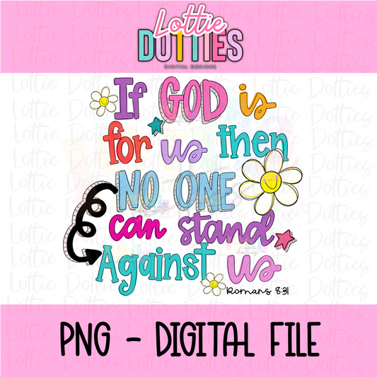If God is with Us - PNG - Religious/Inspirational Design Sublimation - Digital Download