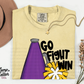 Go Fight Win PNG - School Spirit design -Purple and Gold -  Digital Download