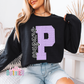 Purple and Black Gingham Lace Spirit Alphabet | Spirit Alpha Pack | Digital Download | PNG