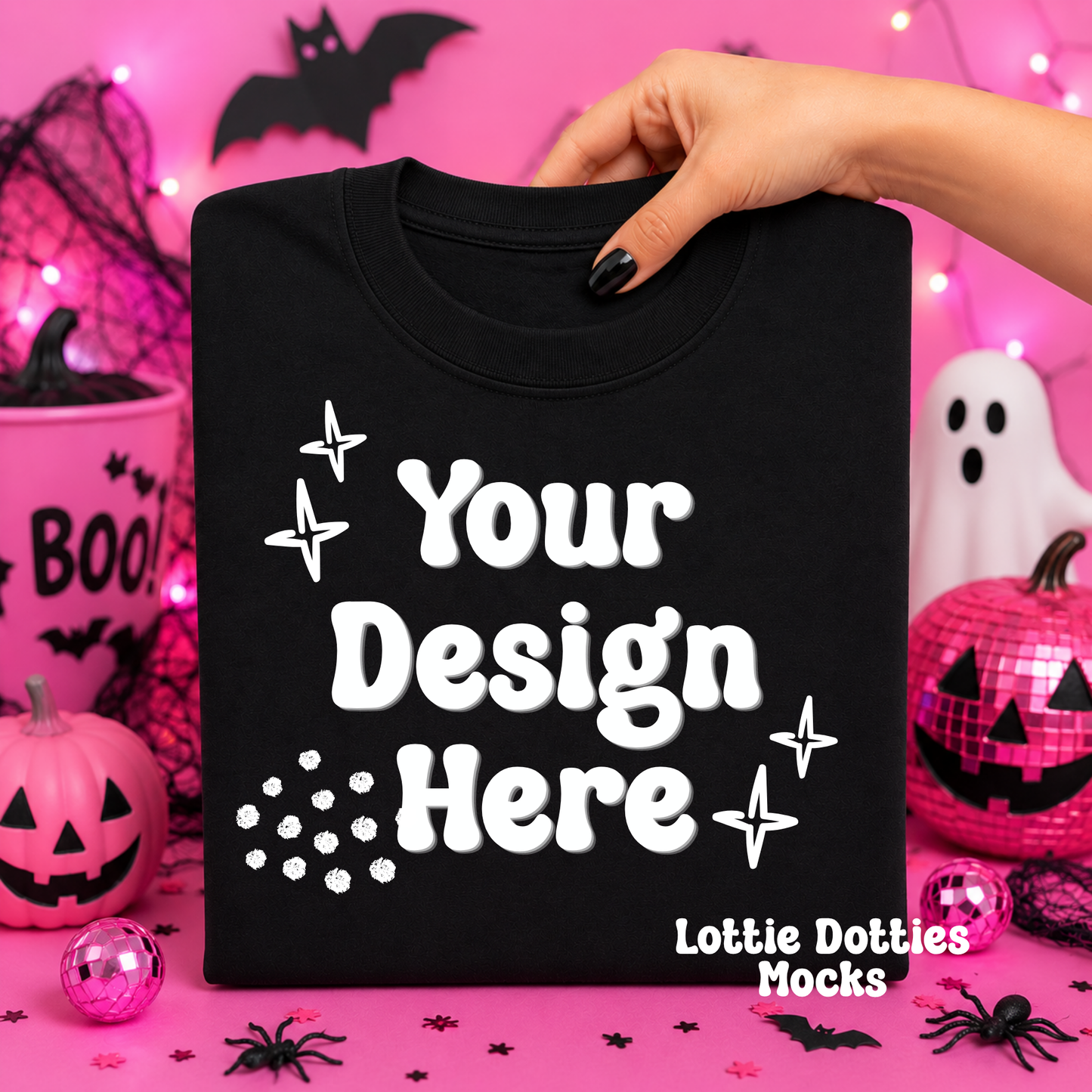Halloween Black Shirt Mock Up
