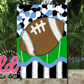 Football Flag PNG - Flag Sublimation - Digital Download - Carolina Blue and Black